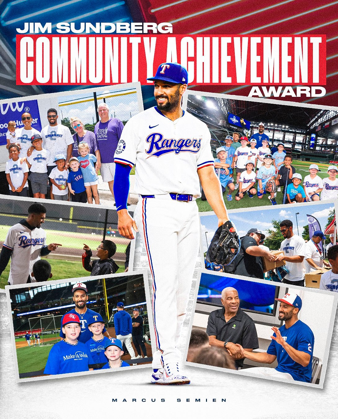 COMMUNITY ACHIEVEMENT AWARD: Leading On the Field and in the Community, Marcus Semien Wins the Award