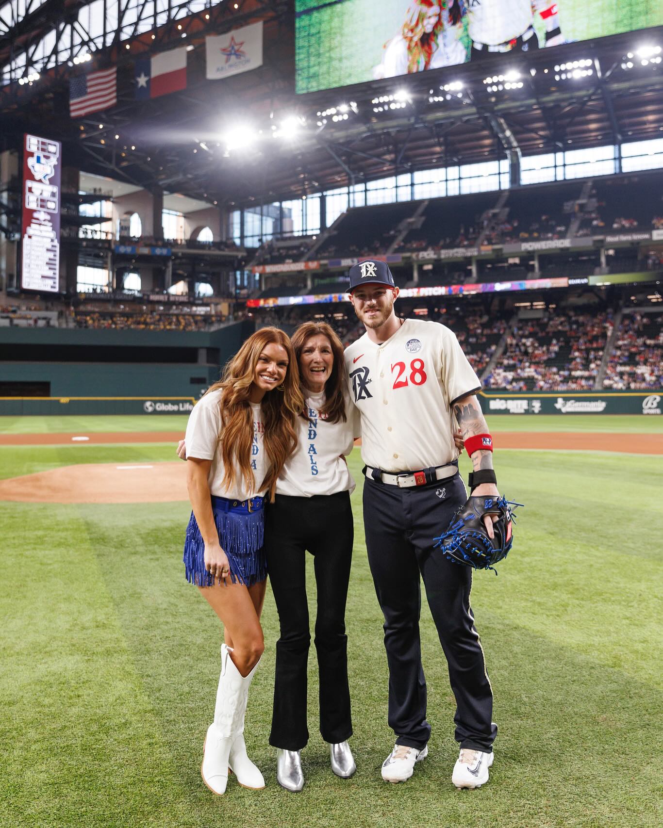 HEIM'S HAPPINESS: Jonah Heim is moved by the moment when fans cheered during his game with the Rangers, with his mother and wife by his side